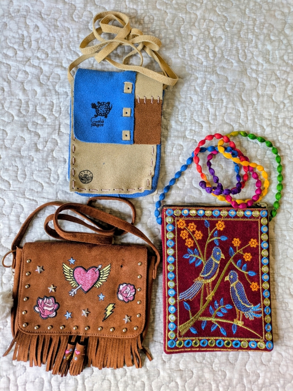 3 Teen's Colorful Crossbody Bags